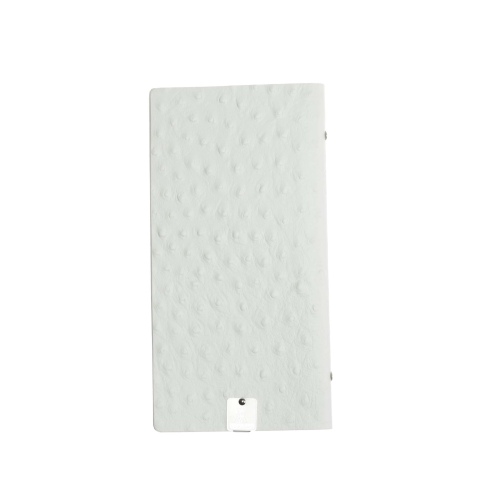 OUTLET - Porta menu in vera pelle rigenerata - formato 12,5x24,1 cm (POPIS) - colore BIANCO STRUZZO - 2 buste