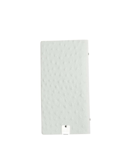OUTLET - Porta menu in vera pelle rigenerata - formato 12,5x24,1 cm (POPIS) - colore BIANCO STRUZZO - 2 buste