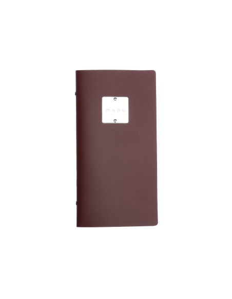 OUTLET - Porta menu in vera pelle rigenerata - formato 12,5x24,1 cm (POPIS) - colore bordeaux - 2 buste