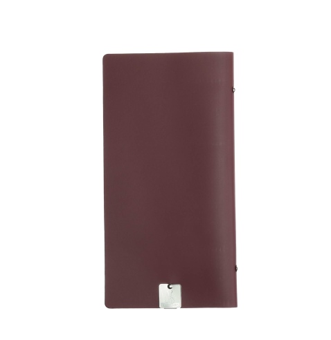 OUTLET - Porta menu in vera pelle rigenerata - formato 12,5x24,1 cm (POPIS) - colore bordeaux - 2 buste