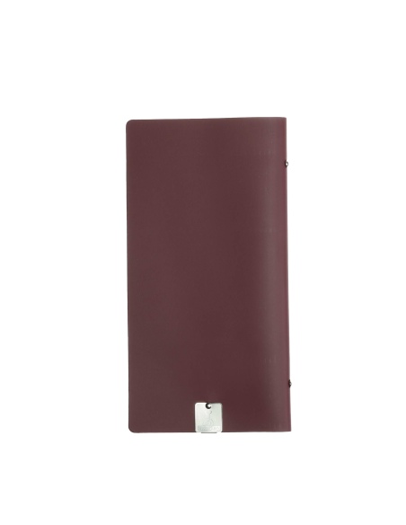OUTLET - Porta menu in vera pelle rigenerata - formato 12,5x24,1 cm (POPIS) - colore bordeaux - 2 buste