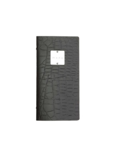 OUTLET - Porta menu in vera pelle rigenerata - formato 12,5x24,1 cm (POPIS) - colore cocco - 2 buste