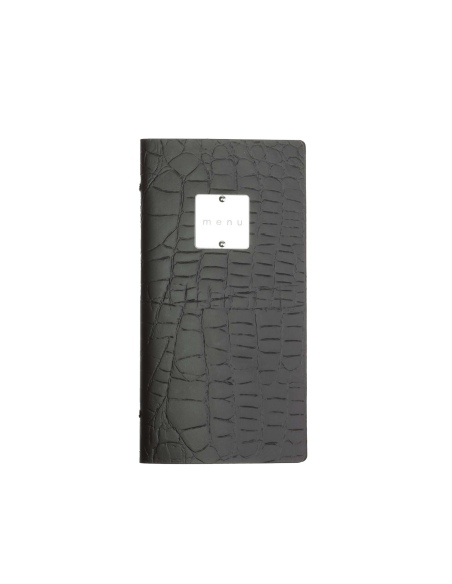 OUTLET - Porta menu in vera pelle rigenerata - formato 12,5x24,1 cm (POPIS) - colore cocco - 2 buste