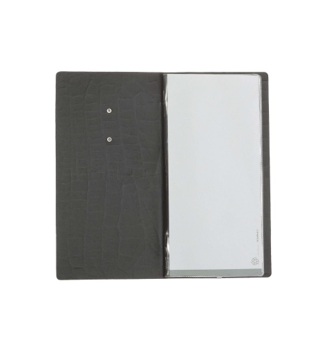 OUTLET - Porta menu in vera pelle rigenerata - formato 12,5x24,1 cm (POPIS) - colore cocco - 2 buste