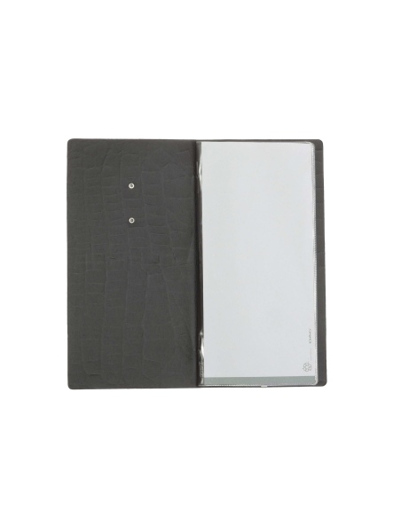 OUTLET - Porta menu in vera pelle rigenerata - formato 12,5x24,1 cm (POPIS) - colore cocco - 2 buste