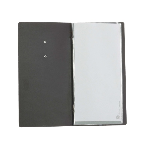 OUTLET - Porta menu in vera pelle rigenerata - formato 12,5x24,1 cm (POPIS) - colore marrone - 2 buste