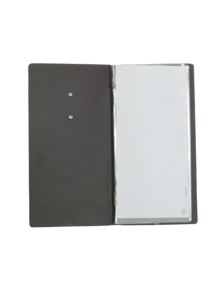 OUTLET - Porta menu in vera pelle rigenerata - formato 12,5x24,1 cm (POPIS) - colore marrone - 2 buste