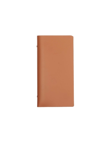 OUTLET - Porta menu in vera pelle rigenerata - formato 12,5x24,1 cm (POPIS) - colore arancio - 2 buste - senza etichette