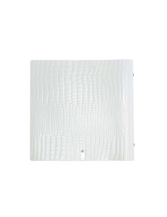 OUTLET - Porta menu in vera pelle rigenerata - formato 23x23,1 cm (QUADRATO) - colore BIANCO KROKO - 2 buste 2