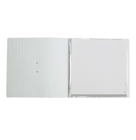 OUTLET - Porta menu in vera pelle rigenerata - formato 23x23,1 cm (QUADRATO) - colore BIANCO KROKO - 2 buste