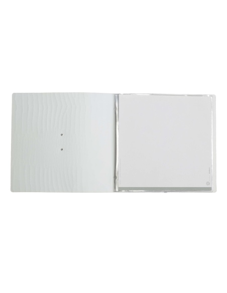 OUTLET - Porta menu in vera pelle rigenerata - formato 23x23,1 cm (QUADRATO) - colore BIANCO KROKO - 2 buste