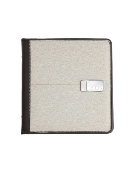 OUTLET - Porta menu fine serie collezione BRICS - formato QUADRATO - colore bianco - 2 buste