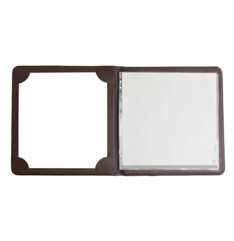 OUTLET - Porta menu fine serie collezione BRICS - formato QUADRATO - colore bianco - 2 buste