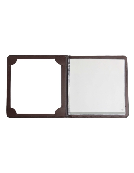 OUTLET - Porta menu fine serie collezione BRICS - formato QUADRATO - colore bianco - 2 buste