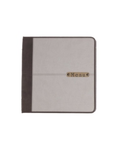 OUTLET - Porta menu fine serie collezione BRICS - formato QUADRATO - colore crema - 2 buste