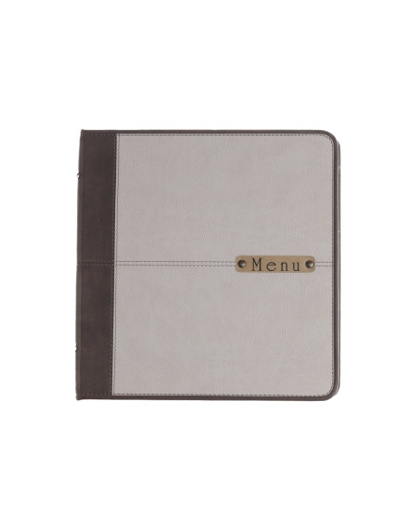 OUTLET - Porta menu fine serie collezione BRICS - formato QUADRATO - colore crema - 2 buste