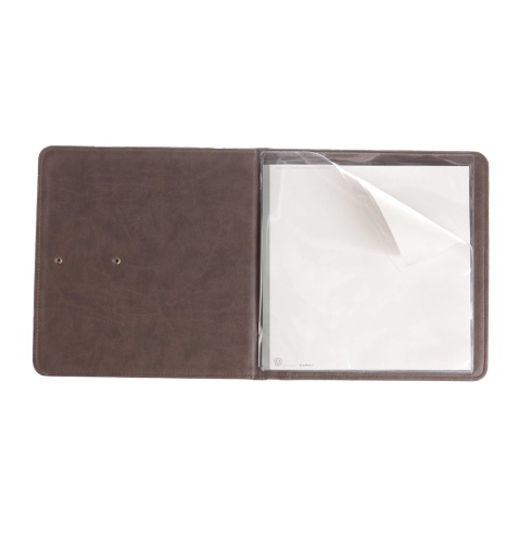 OUTLET - Porta menu fine serie collezione BRICS - formato QUADRATO - colore crema - 2 buste