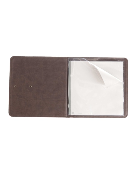 OUTLET - Porta menu fine serie collezione BRICS - formato QUADRATO - colore crema - 2 buste