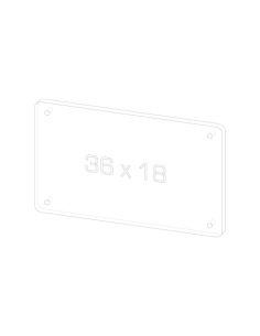 OUTLET - TARGA PLEXI 36x18 cm - 2 fori - sp. 10 cm