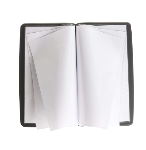 OUTLET - Porta menu in PVC termosaldato - formato 4RE - colore grigio - 6 buste