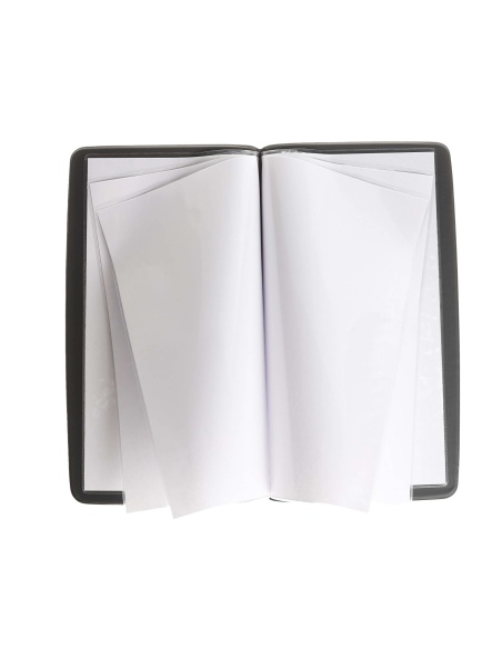 OUTLET - Porta menu in PVC termosaldato - formato 4RE - colore grigio - 6 buste
