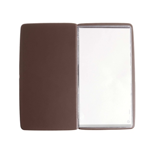 OUTLET - Porta menu in PVC termosaldato - formato 4RE - colore marrone - 6 buste