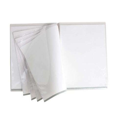 OUTLET - Porta menu in PVC termosaldato - formato A4 - colore tortora