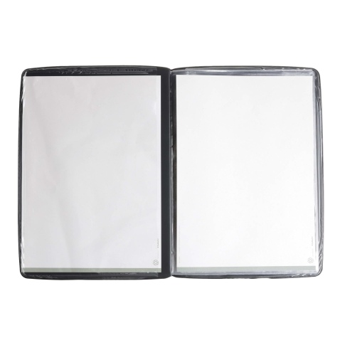OUTLET - Porta menu in PVC termosaldato - formato A4 - colore ardesia - 6+2 buste