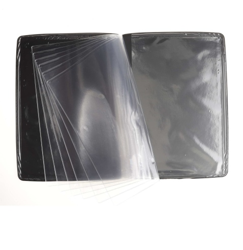 OUTLET - Porta menu in PVC termosaldato - formato A4 - colore ardesia - 6+2 buste