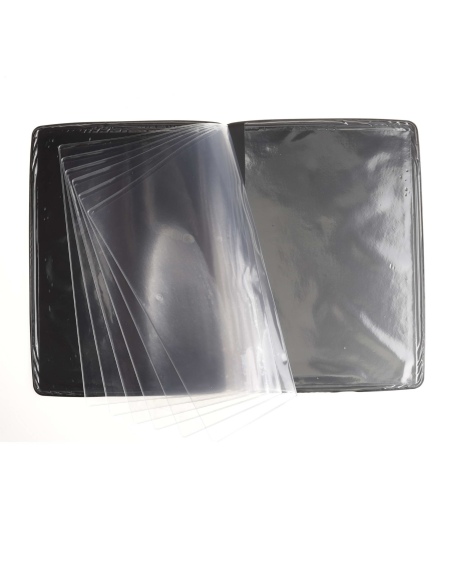 OUTLET - Porta menu in PVC termosaldato - formato A4 - colore ardesia - 6+2 buste