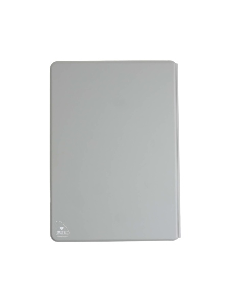 OUTLET - Porta menu in PVC termosaldato - formato A4 - colore grigio - scritta vini