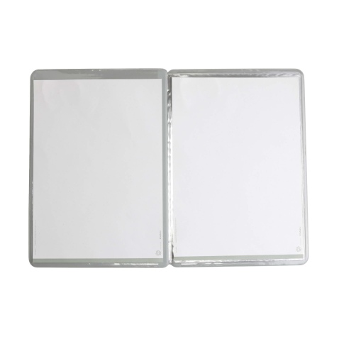 OUTLET - Porta menu in PVC termosaldato - formato A4 - colore grigio - scritta vini
