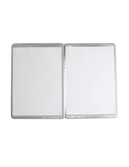 OUTLET - Porta menu in PVC termosaldato - formato A4 - colore grigio - scritta vini