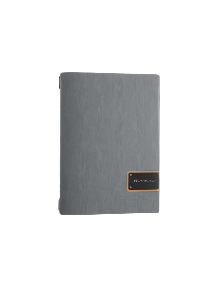 OUTLET - Porta menu 23,2x31,8 cm (A4) etichetta PATCH "menu" 2 buste CHEF GRIGIO