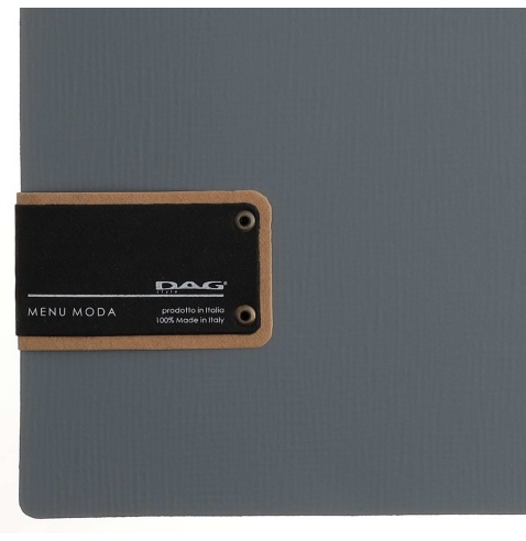 OUTLET - Porta menu 23,2x31,8 cm (A4) etichetta PATCH "menu" 2 buste CHEF GRIGIO
