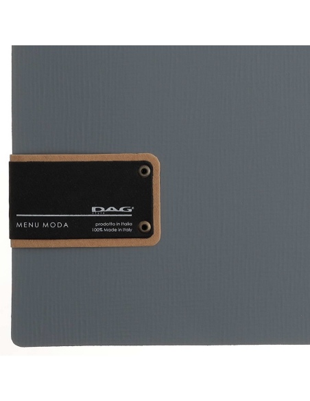 OUTLET - Porta menu 23,2x31,8 cm (A4) etichetta PATCH "menu" 2 buste CHEF GRIGIO
