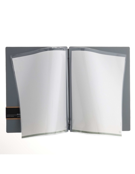OUTLET - Porta menu 23,2x31,8 cm (A4) etichetta PATCH "menu" 2 buste CHEF GRIGIO