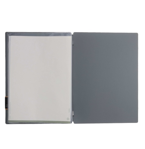 OUTLET - Porta menu 23,2x31,8 cm (A4) etichetta PATCH "menu" 2 buste CHEF GRIGIO