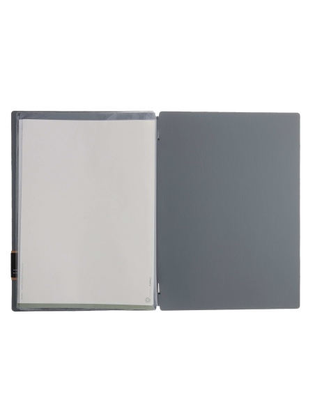 OUTLET - Porta menu 23,2x31,8 cm (A4) etichetta PATCH "menu" 2 buste CHEF GRIGIO