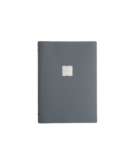 OUTLET - Porta menu 23,2x31,8 cm (A4) etichetta METAL "menu" 2 buste CHEF GRIGIO