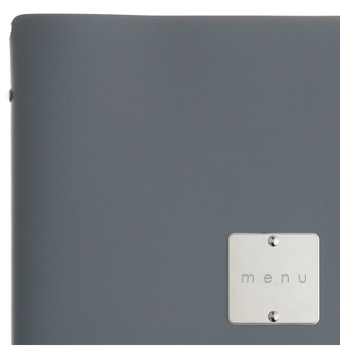 OUTLET - Porta menu 23,2x31,8 cm (A4) etichetta METAL "menu" 2 buste CHEF GRIGIO