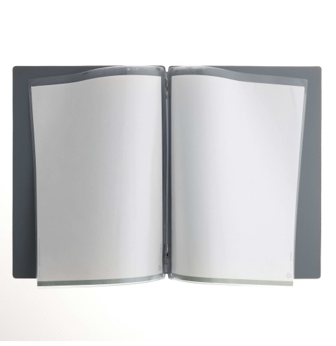 OUTLET - Porta menu 23,2x31,8 cm (A4) etichetta METAL "menu" 2 buste CHEF GRIGIO