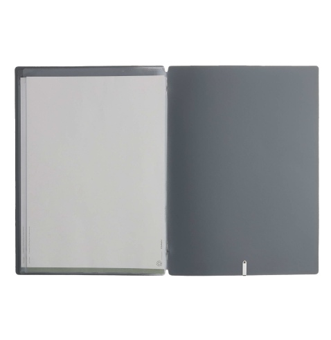 OUTLET - Porta menu 23,2x31,8 cm (A4) etichetta METAL "menu" 2 buste CHEF GRIGIO