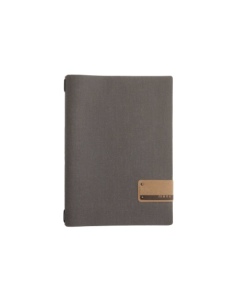 OUTLET - Porta menu 23,2x31,8 cm (A4) etichetta PATCH "menu" 2 buste JUTA GRIGIO 1