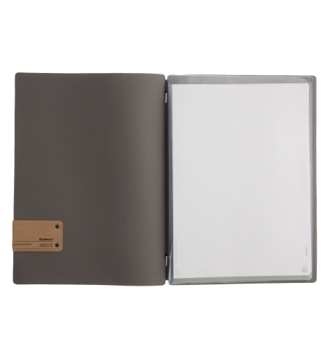 OUTLET - Porta menu 23,2x31,8 cm (A4) etichetta PATCH "menu" 2 buste JUTA GRIGIO 1