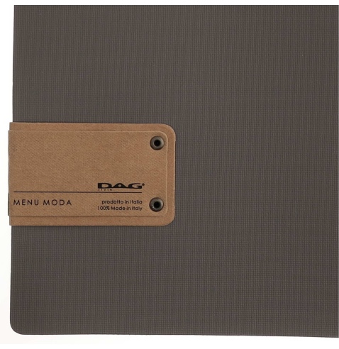 OUTLET - Porta menu 23,2x31,8 cm (A4) etichetta PATCH "menu" 2 buste JUTA GRIGIO 1