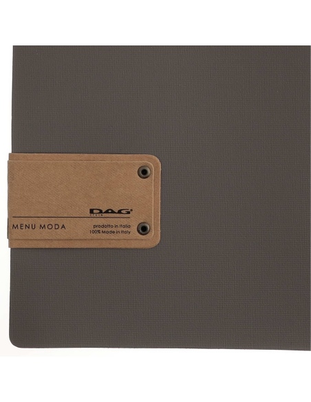 OUTLET - Porta menu 23,2x31,8 cm (A4) etichetta PATCH "menu" 2 buste JUTA GRIGIO 1