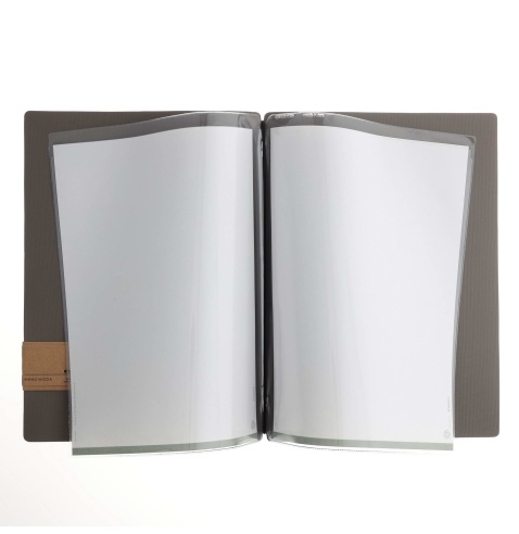OUTLET - Porta menu 23,2x31,8 cm (A4) etichetta PATCH "menu" 2 buste JUTA GRIGIO 1