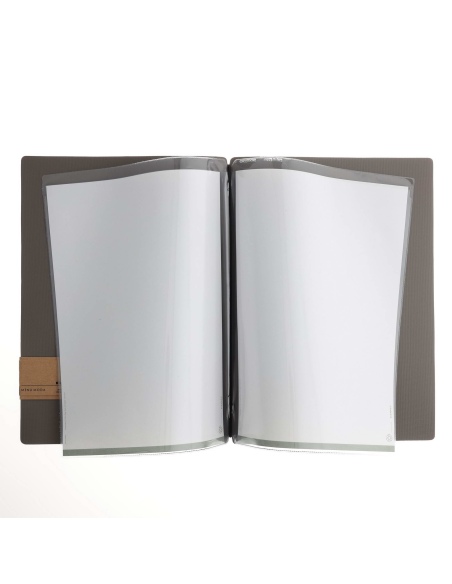 OUTLET - Porta menu 23,2x31,8 cm (A4) etichetta PATCH "menu" 2 buste JUTA GRIGIO 1