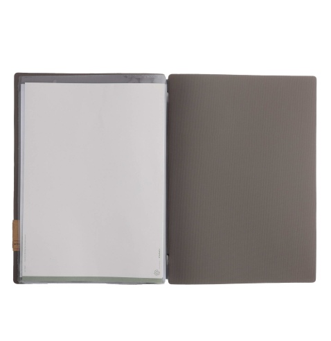 OUTLET - Porta menu 23,2x31,8 cm (A4) etichetta PATCH "menu" 2 buste JUTA GRIGIO 1
